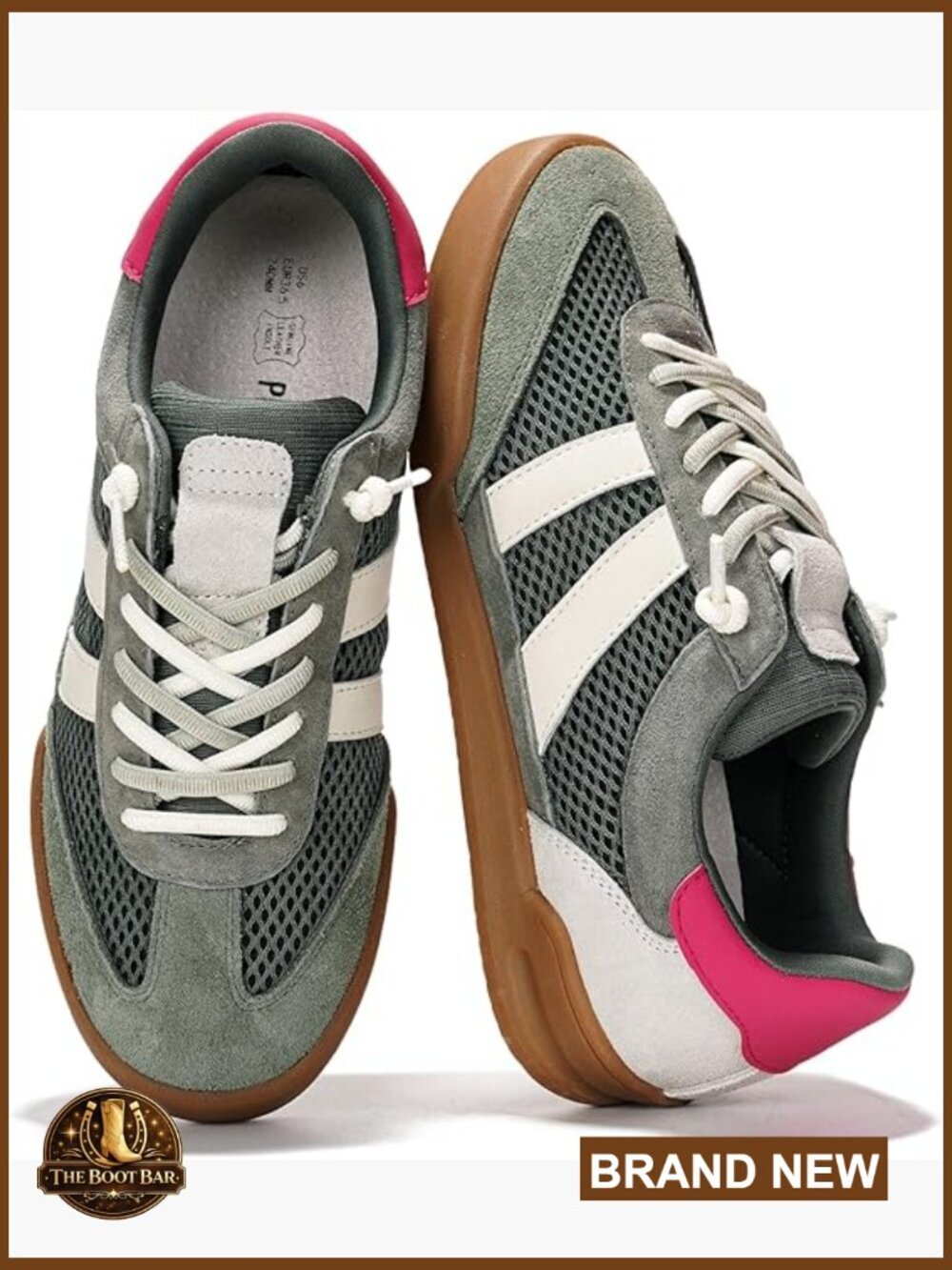 Genuine Leather Slip On Sneakers Memory Foam Womens Casual